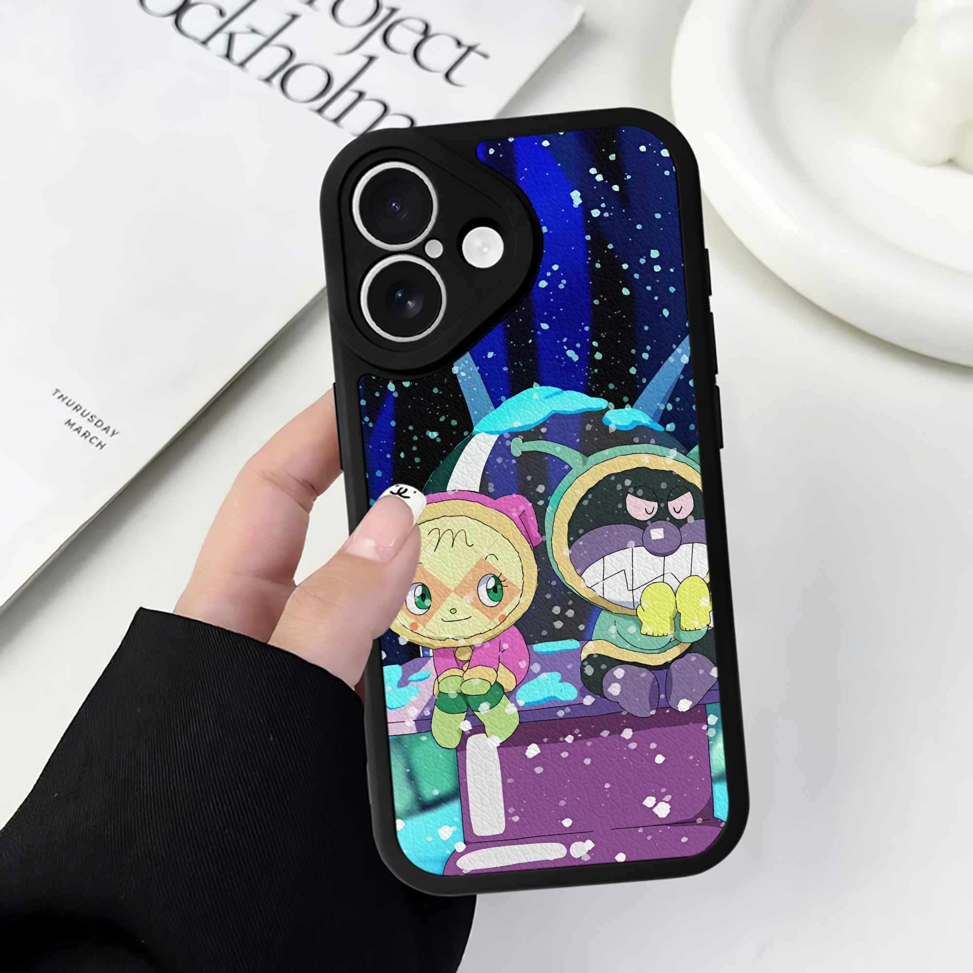 （画像用） アンパンマン Anpanman 【iPhone 16シリーズ対応】シリコンスマホケース（レザー調） 材質：シリコン